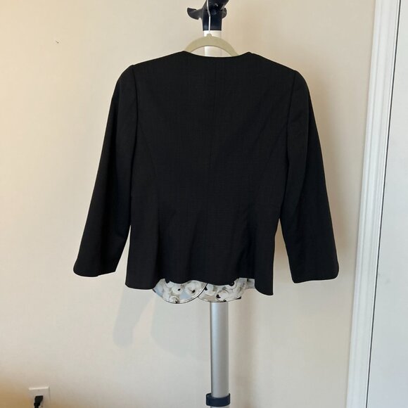 Armani Collezione Dark Grey Ruffled Blazer Size IT 44/US 8 - Picture 2 of 9